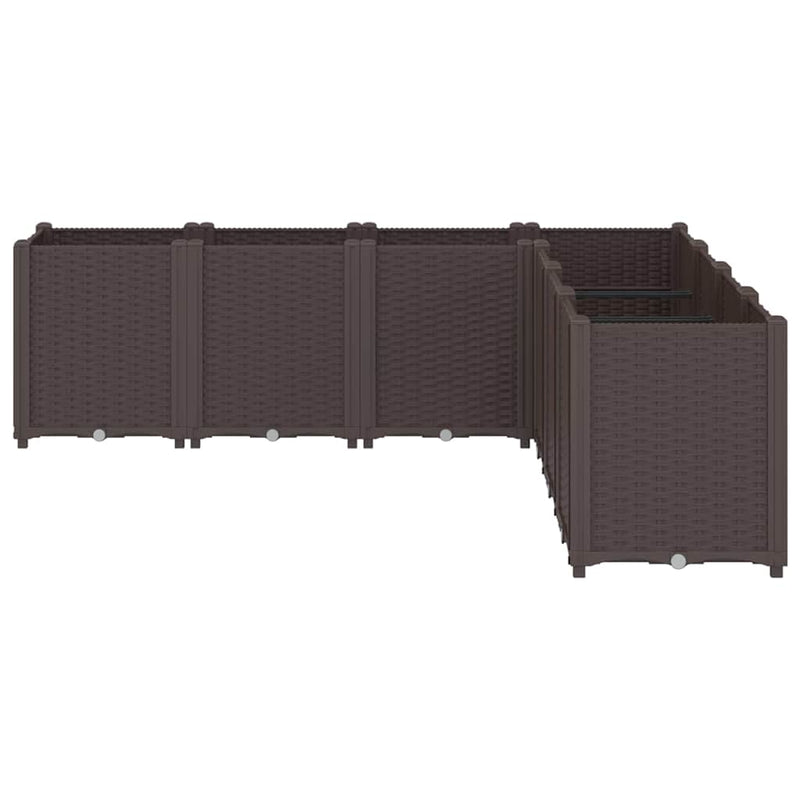 Load image into Gallery viewer, Vidaxl plantenbak 160x160x53 cm polypropeen bruin
