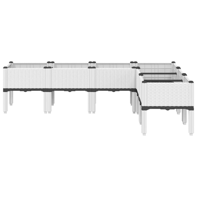 Load image into Gallery viewer, Vidaxl plantenbak met poten 160x120x42 cm polypropeen wit
