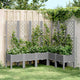 Vidaxl plantenbak met latwerk 160x120x142 cm polypropeen lichtgrijs