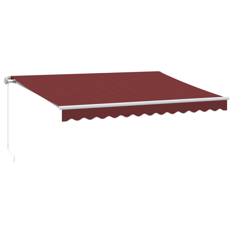 Load image into Gallery viewer, Vidaxl luifel handmatig uittrekbaar 350x250 cm bordeauxrood
