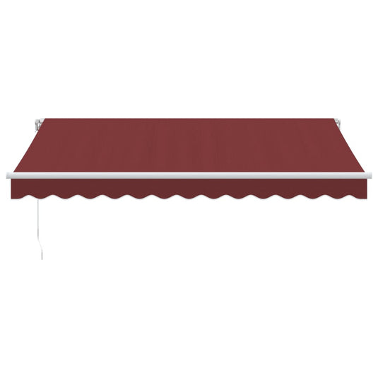 Vidaxl luifel handmatig uittrekbaar 350x250 cm bordeauxrood