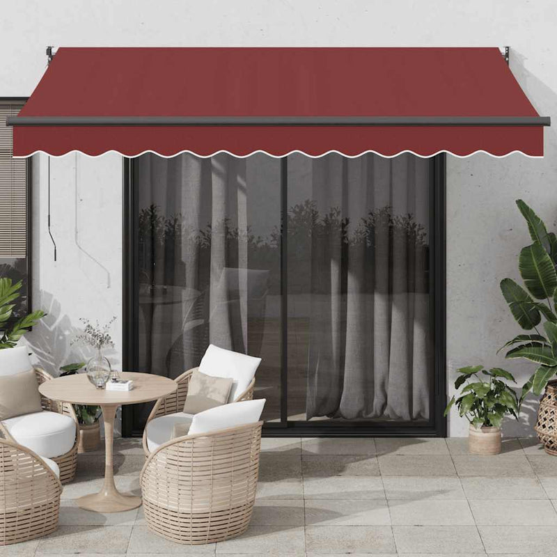 Load image into Gallery viewer, Vidaxl luifel automatisch uittrekbaar 350x250 cm bordeauxrood
