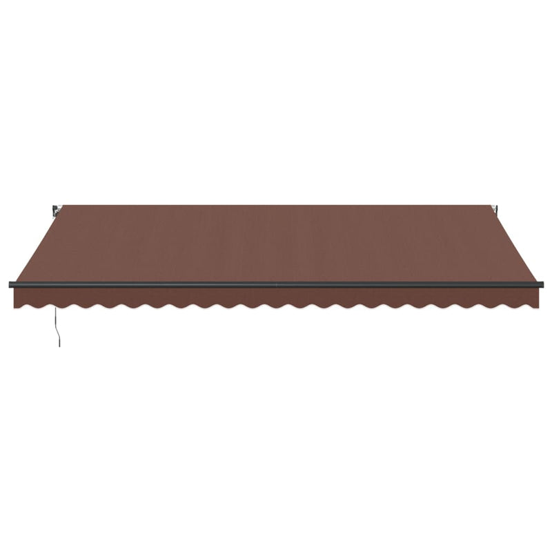 Load image into Gallery viewer, VidaXL Luifel handmatig uittrekbaar 500x350 cm bruin
