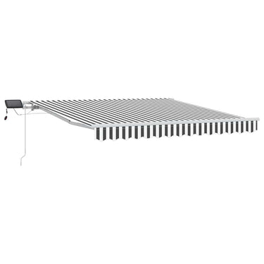 Vidaxl luifel handmatig uittrekbaar en led 300x250 cm antraciet en wit