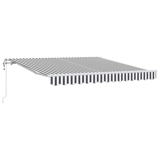Vidaxl luifel automatisch uittrekbaar 300x250 cm antracietkleur en wit