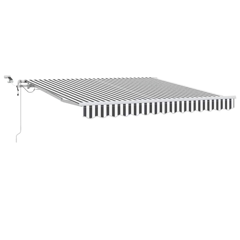 Afbeelding laden in galerijviewer, Vidaxl luifel automatisch uittrekbaar led 300x250 cm antraciet en wit
