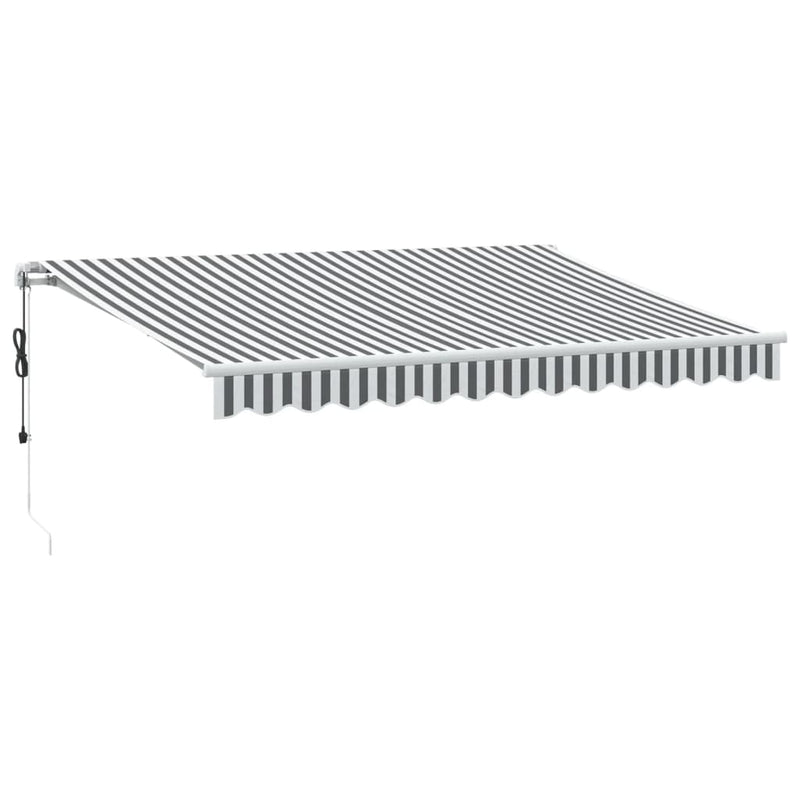 Load image into Gallery viewer, Vidaxl luifel automatisch uittrekbaar led 350x250 cm antraciet en wit
