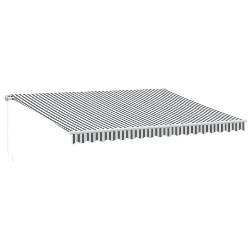 Load image into Gallery viewer, VidaXL Luifel handmatig uittrekbaar en LED 450x350 cm antraciet en wit
