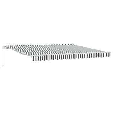 Vidaxl luifel handmatig uittrekbaar 400x300 cm antraciet en wit
