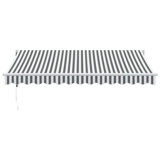 Vidaxl luifel uittrekbaar 3,5x2,5 m stof en aluminium antraciet en wit