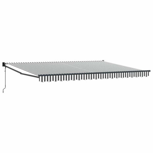 Vidaxl luifel uittrekbaar 4,5x3 m stof en aluminium antraciet en wit