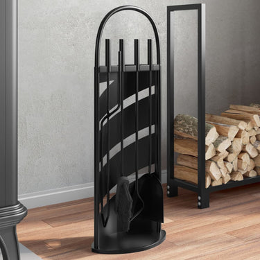 Vidaxl 5-delige openhaardgereedschapset 23x15x66 cm staal