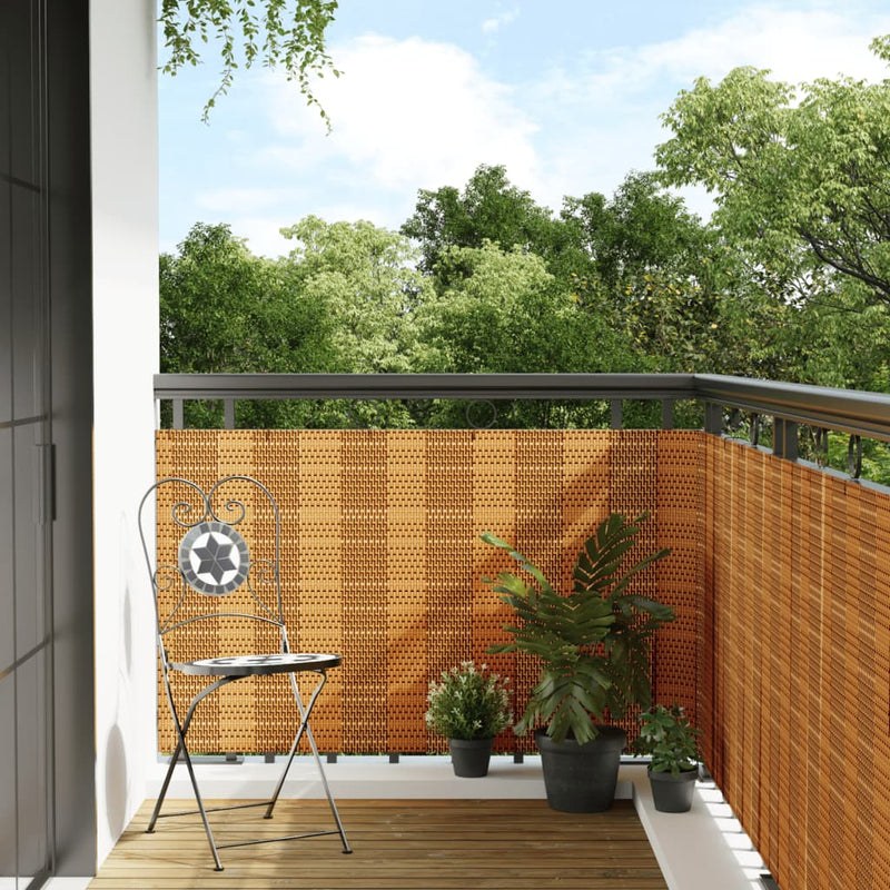 Load image into Gallery viewer, Vidaxl balkonscherm 300x80 cm poly rattan lichtbruin
