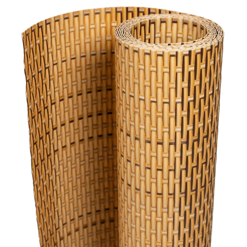 Load image into Gallery viewer, Vidaxl balkonscherm 600x80 cm poly rattan lichtbruin
