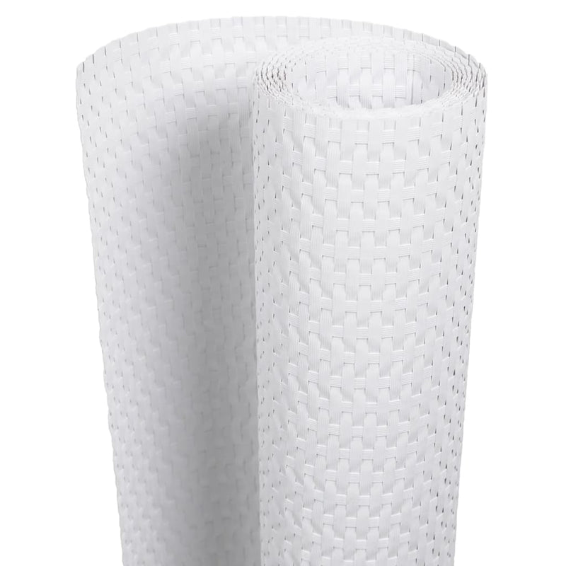 Load image into Gallery viewer, Vidaxl balkonscherm 500x80 cm poly rattan wit
