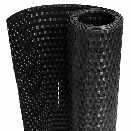 Vidaxl balkonscherm 1000x100 cm poly rattan zwart