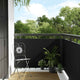 Vidaxl balkonscherm 1000x100 cm poly rattan zwart