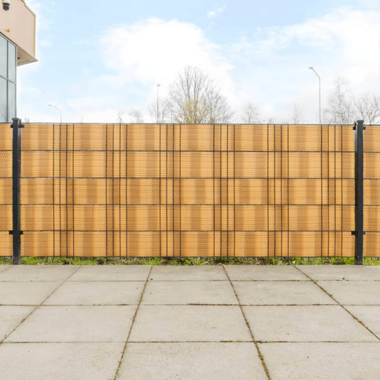 Vidaxl balkonschermen 10 st 255x19 cm poly rattan lichtbruin