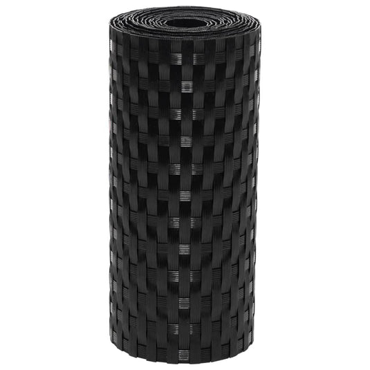 Vidaxl balkonschermen 10 st 255x19 cm poly rattan zwart