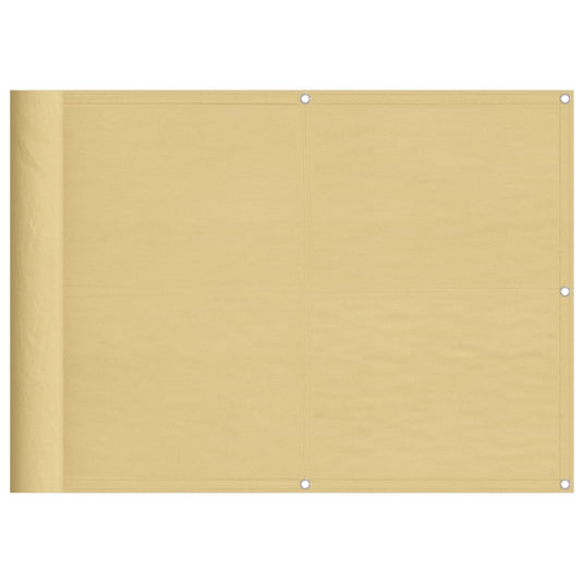 Vidaxl balkonscherm 75x400 cm 100% oxford polyester zandkleurig