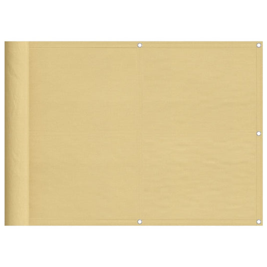 Vidaxl balkonscherm 75x500 cm 100% oxford polyester zandkleurig