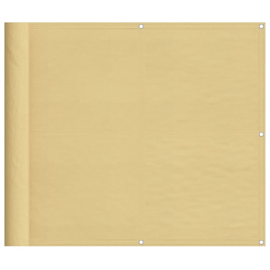 Vidaxl balkonscherm 90x1000 cm 100% oxford polyester zandkleurig