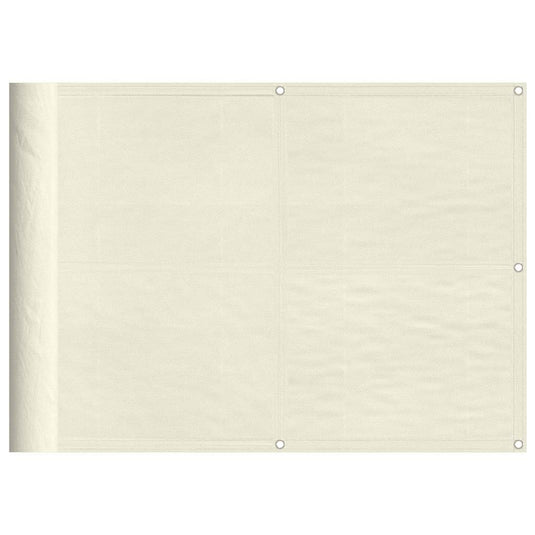Vidaxl balkonscherm 75x1000 cm 100% oxford polyester crèmekleurig