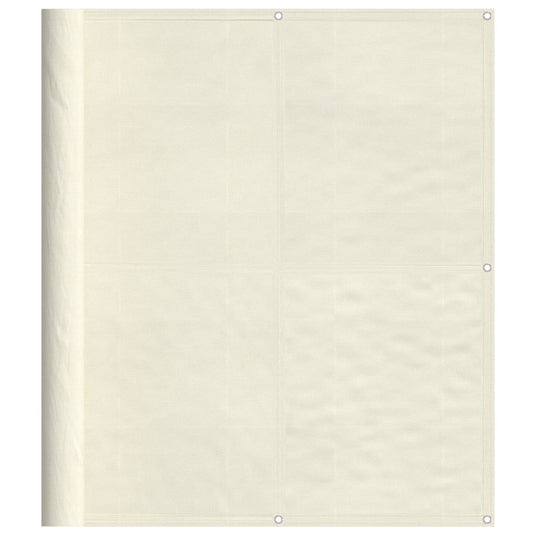 Vidaxl balkonscherm 120x1000 cm 100% oxford polyester crèmekleurig