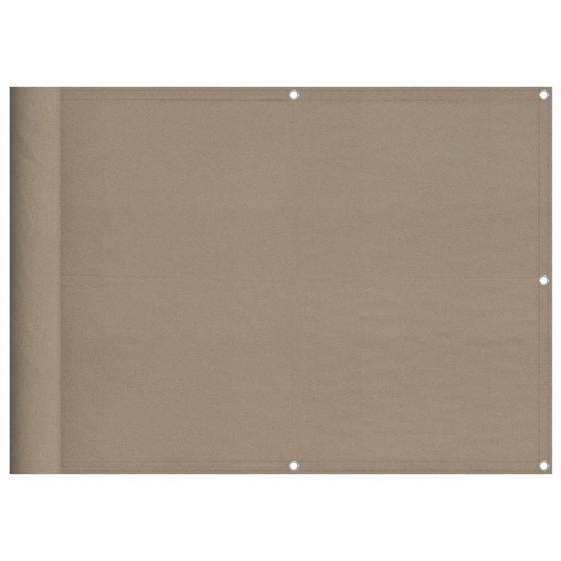 Afbeelding laden in galerijviewer, Vidaxl balkonscherm 75x800 cm 100% oxford polyester taupe
