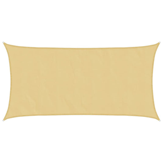 Vidaxl zonnezeil 3,5x2 m 100% polyester oxford zandkleurig