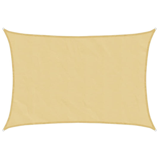 Vidaxl zonnezeil 3,5x2,5 m 100% polyester oxford zandkleurig