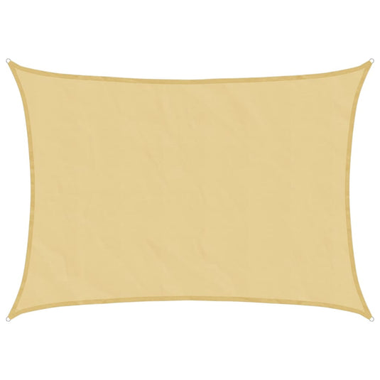 Vidaxl zonnezeil 7x5 m 100% polyester oxford zandkleurig
