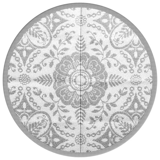 Vidaxl buitenkleed arakil ø 120 cm polypropeen lichtgrijs