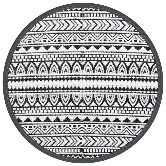 Vidaxl buitentapijt arakil ø 200 cm polypropeen zwart