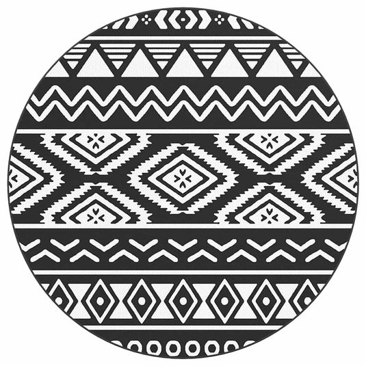 Vidaxl buitentapijt arakil ø 200 cm polypropeen zwart