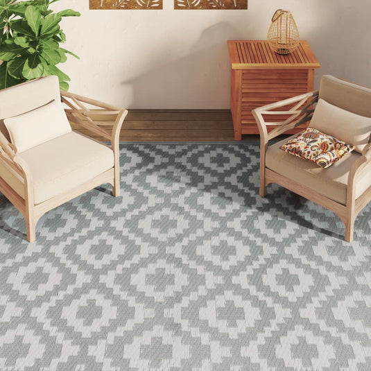 Vidaxl buitenkleed arakil 190x290 cm pp grijs