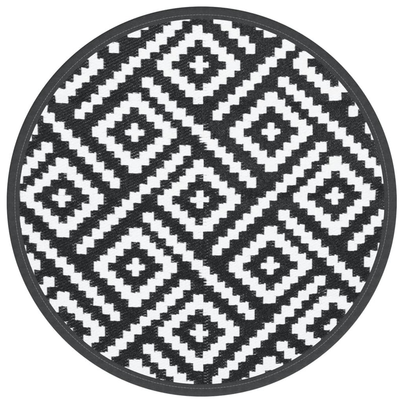 Load image into Gallery viewer, Vidaxl buitenkleed arakil ø160 cm polypropeen wit en zwart
