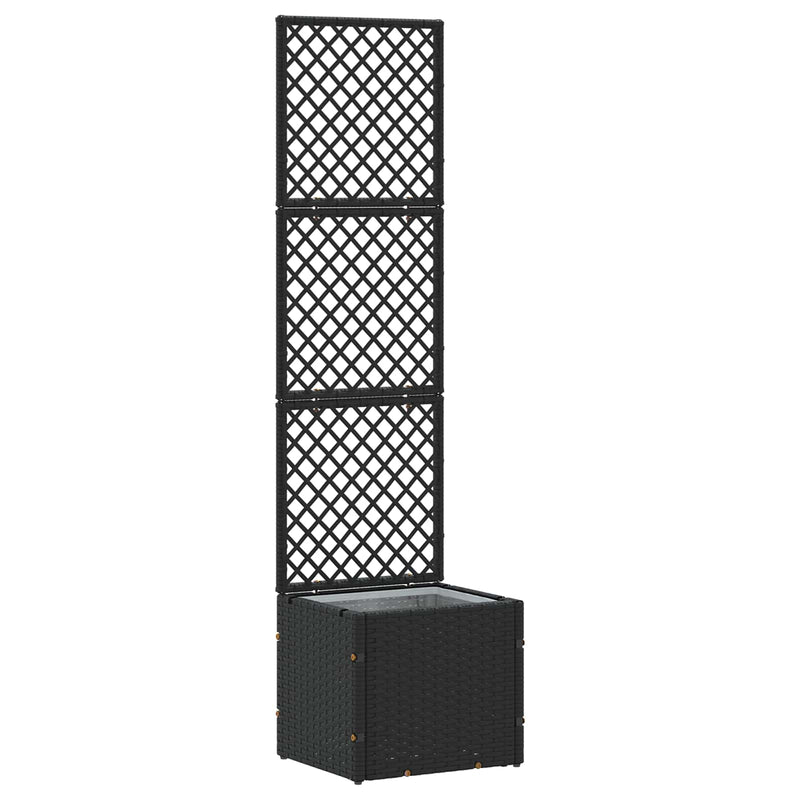 Load image into Gallery viewer, Vidaxl tuin bloempot zwart 35 x 30 x 135 cm metaal
