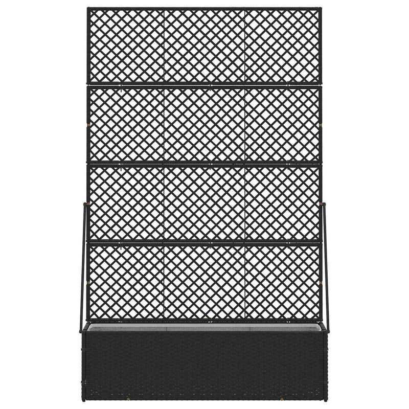 Load image into Gallery viewer, Vidaxl tuin bloempot zwart 105 x 30 x 170 cm metaal
