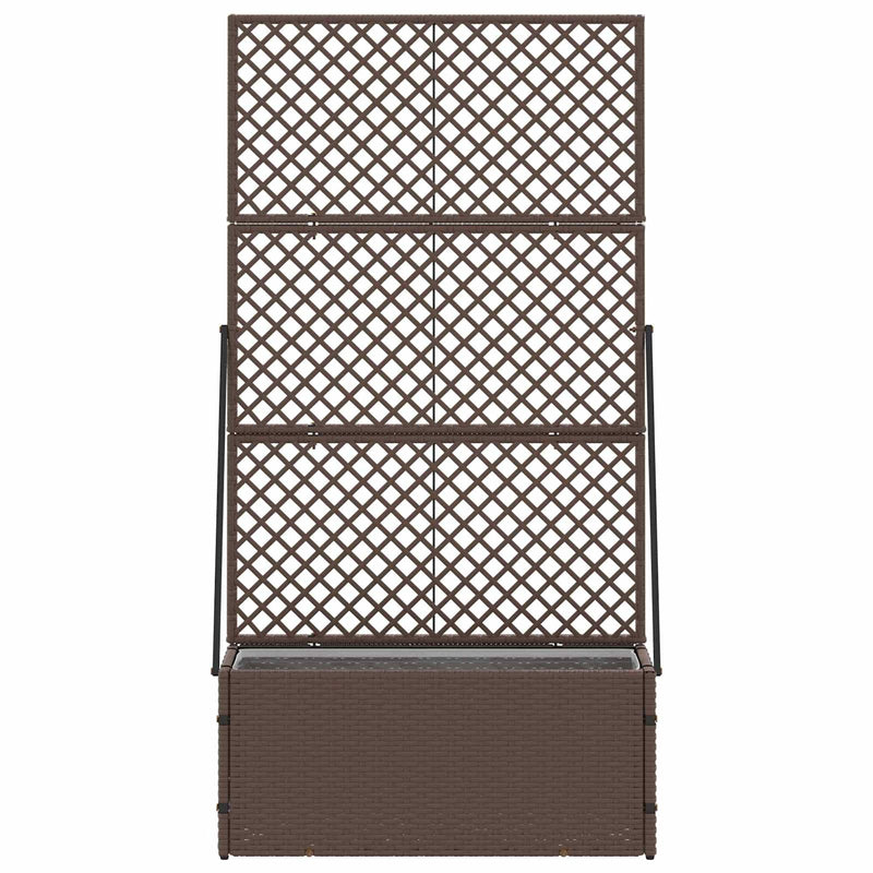 Load image into Gallery viewer, Vidaxl tuin bloempot bruin 70 x 30 x 135 cm metaal
