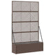 Vidaxl tuin bloempot bruin 105 x 30 x 170 cm metaal