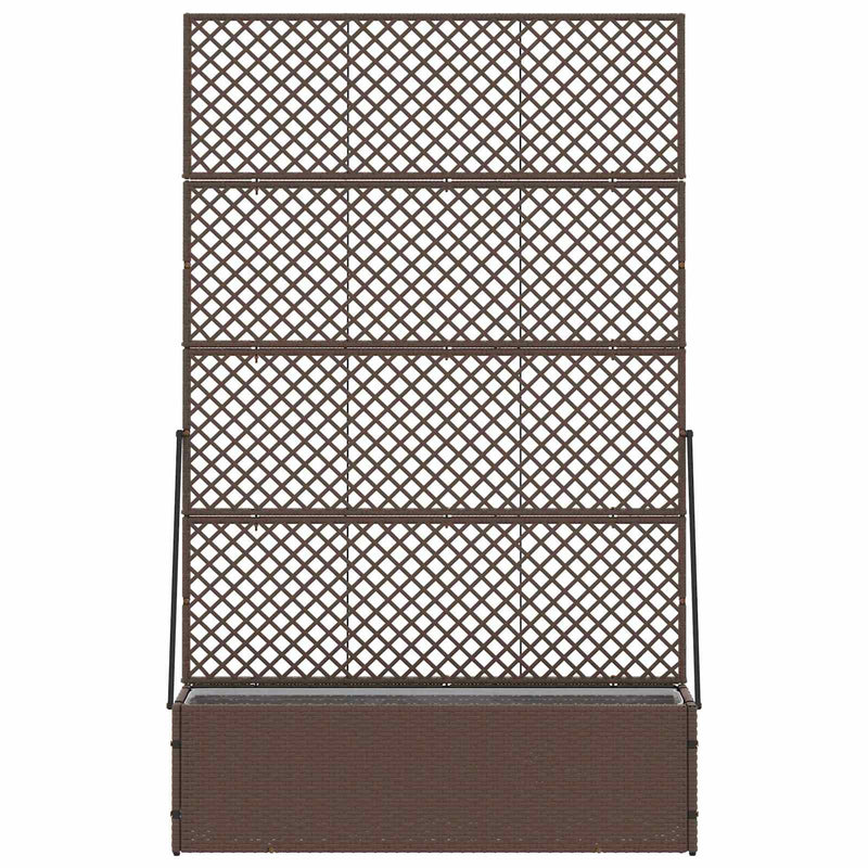 Load image into Gallery viewer, Vidaxl tuin bloempot bruin 105 x 30 x 170 cm metaal
