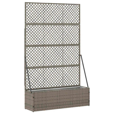 Vidaxl tuin bloempot grijs 105 x 30 x 170 cm metaal
