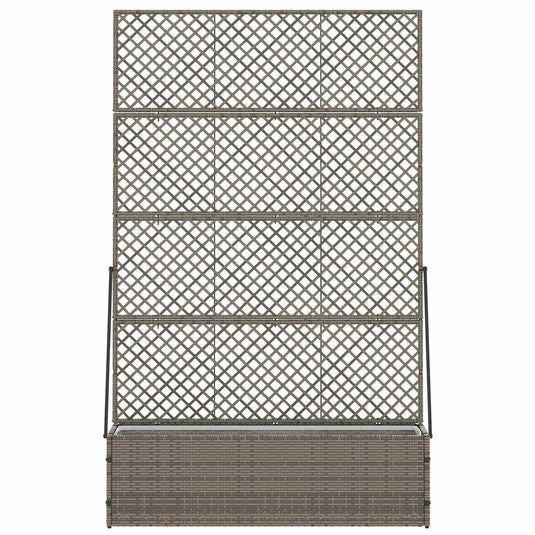 Vidaxl tuin bloempot grijs 105 x 30 x 170 cm metaal