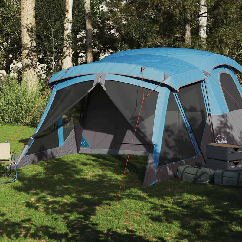 Load image into Gallery viewer, Vidaxl tent met luifel 4-persoons waterdicht blauw
