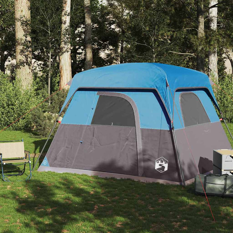Afbeelding laden in galerijviewer, Vidaxl tent 4-persoons waterdicht blauw
