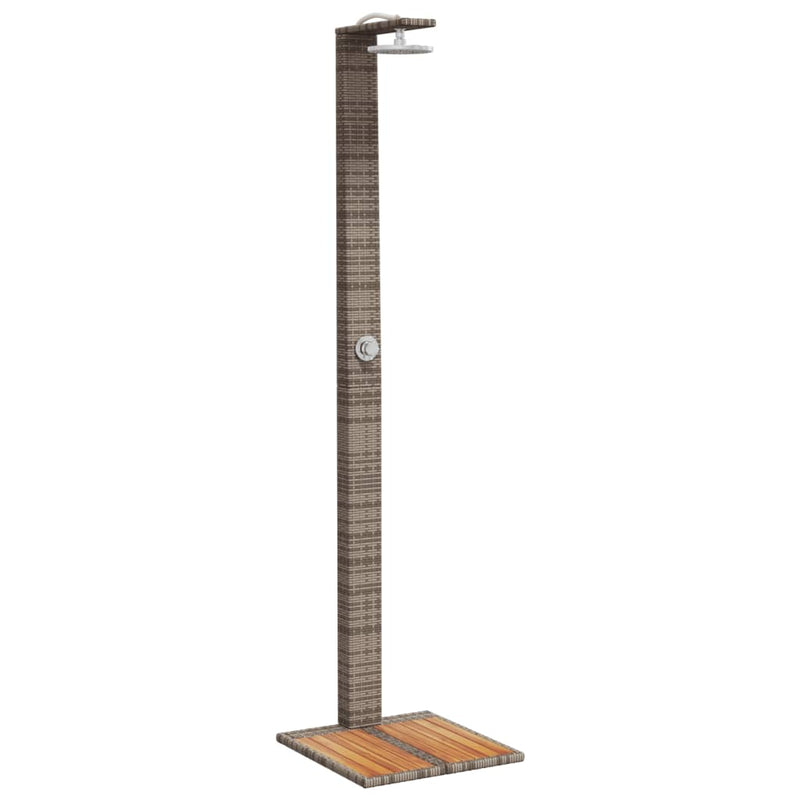 Load image into Gallery viewer, Vidaxl buitendouche 50x55x224 cm poly rattan en acaciahout grijs
