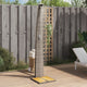 Vidaxl buitendouche 55x60x224 cm poly rattan en acaciahout grijs