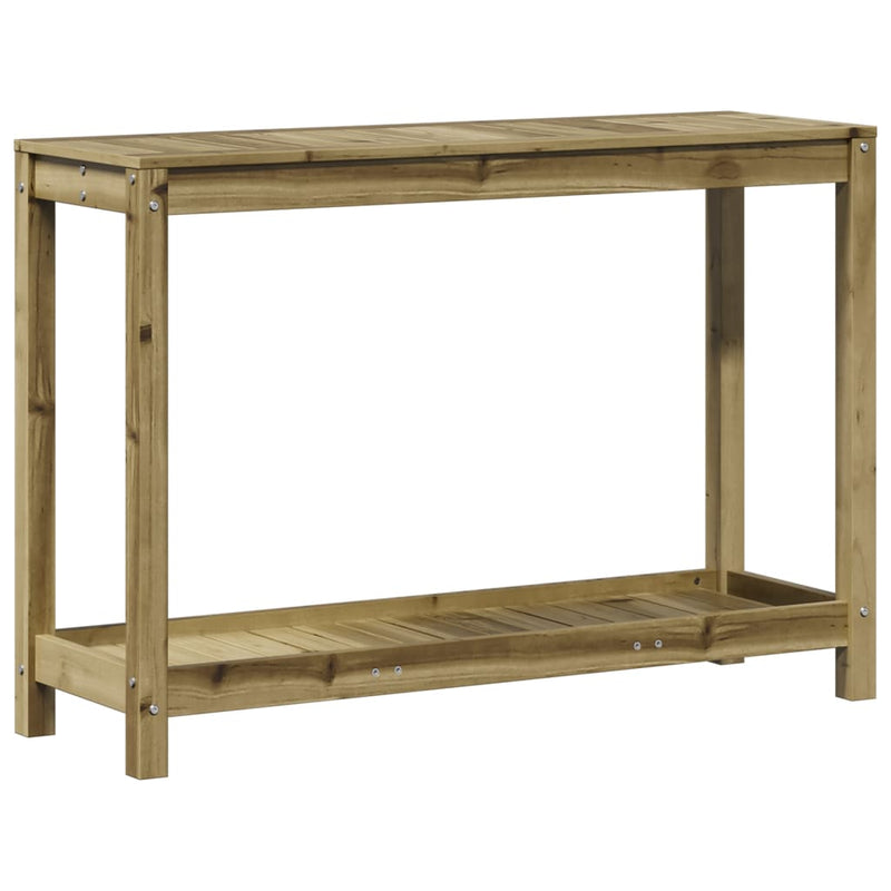 Load image into Gallery viewer, Vidaxl oppottafel met schap 108x35x75 cm geïmpregneerd grenenhout
