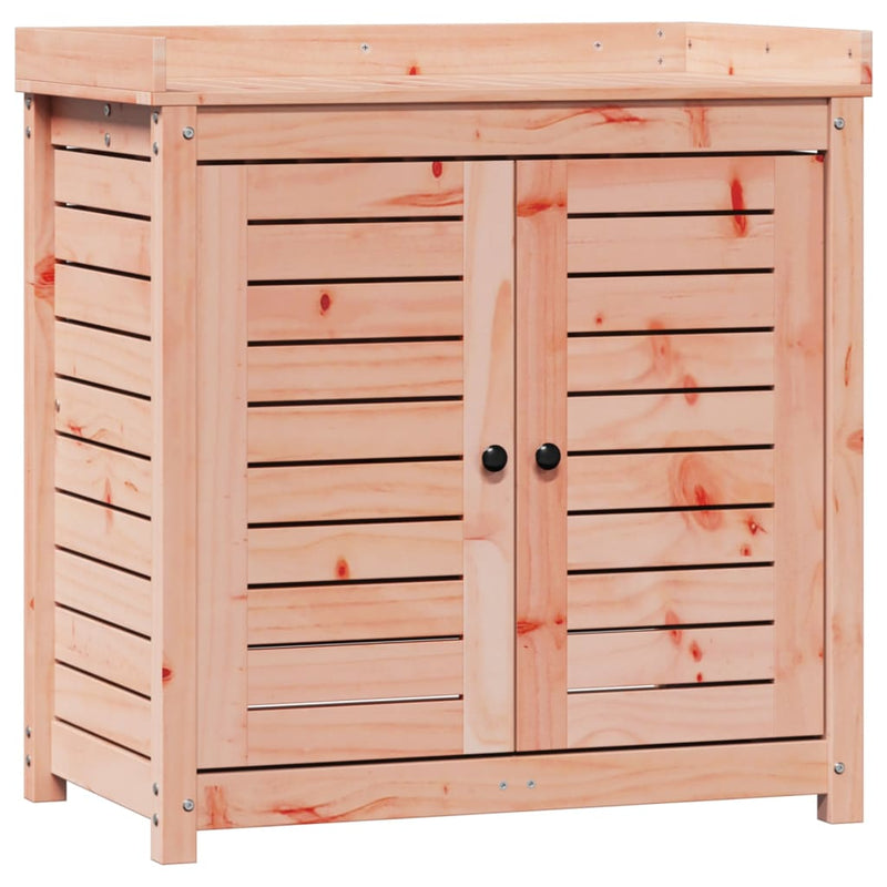 Load image into Gallery viewer, Vidaxl oppottafel met schappen 82,5x50x86,5 cm massief douglashout
